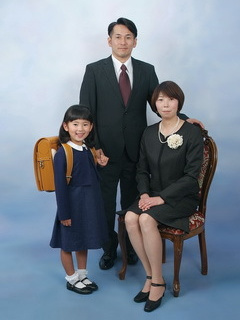 成人記念写真の家族写真