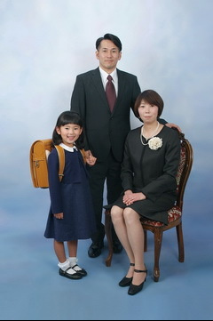入学記念家族写真